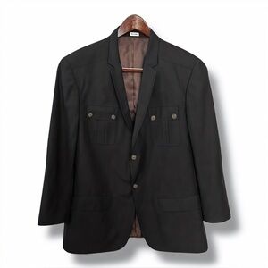 Calvin Klein Men’s XXL Black Wool Blazer Sport Coat 2-Button Classic Fit